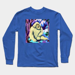 Yeti Against the Himalayas in the style of Paul Gauguin Long Sleeve T-Shirt